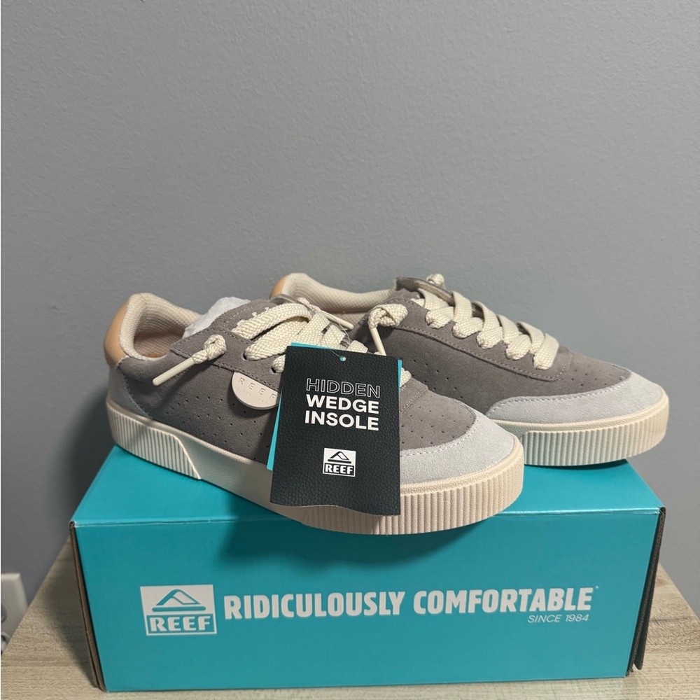 Reef Gray and Cream Sneakers